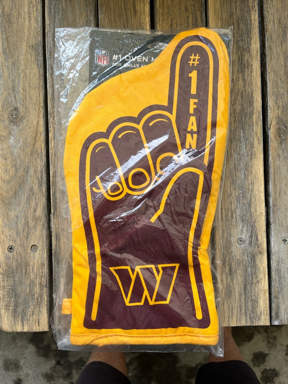 New Washington NFL #1 Fan Yellow and Burgundy Oven Mitt